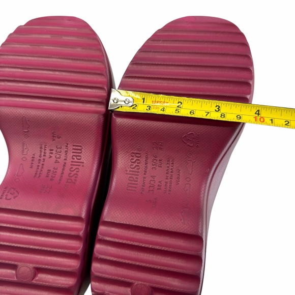 NWOB Melissa Free Clog Fluffy Platform Red Women’s Size 5 - Picture 14 of 16